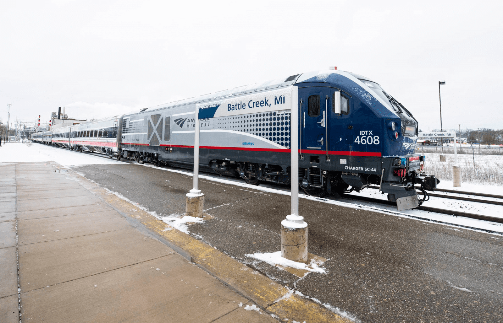 train stationary on a track