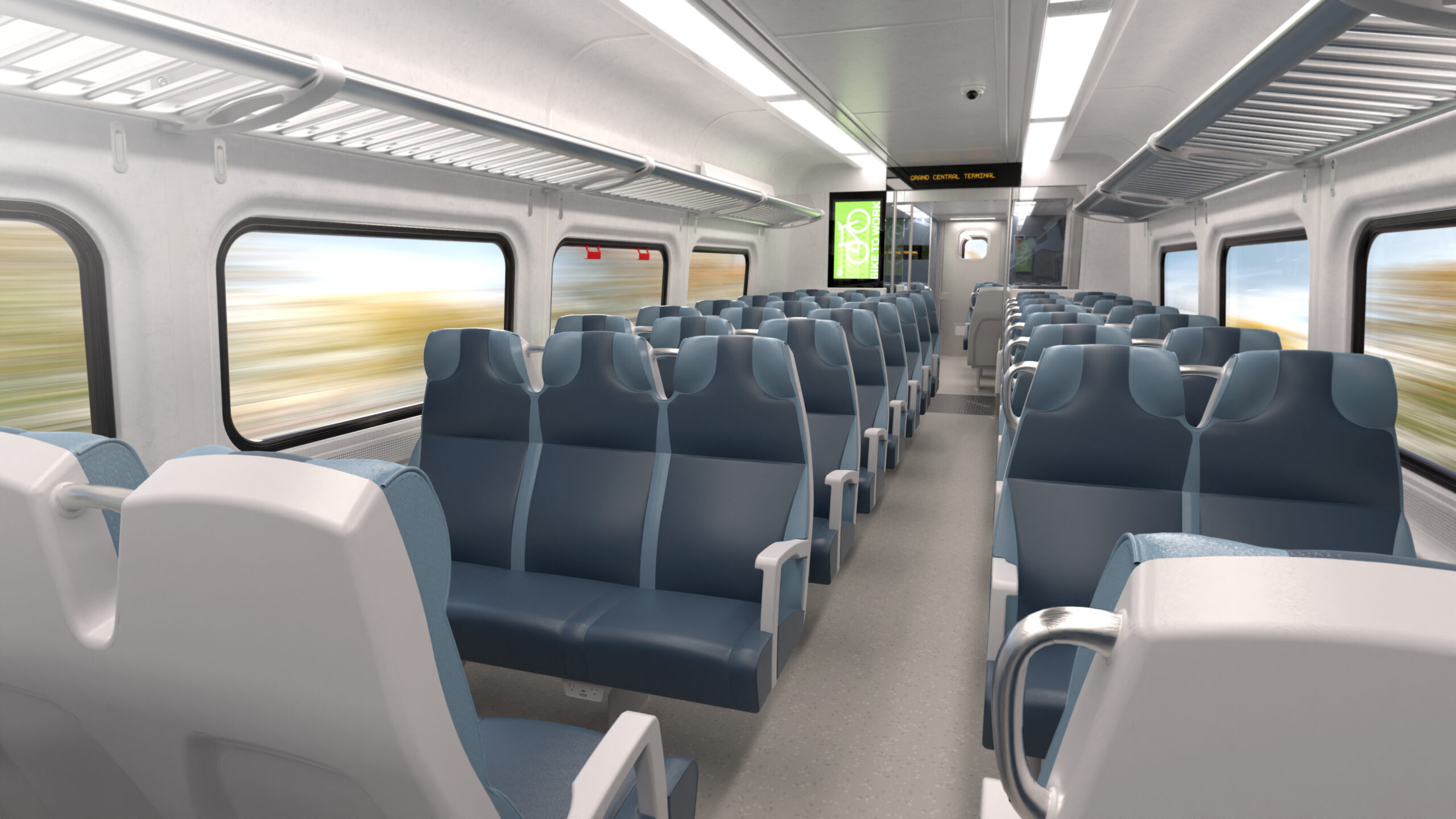 Interior renderings of New M-9A Railcars