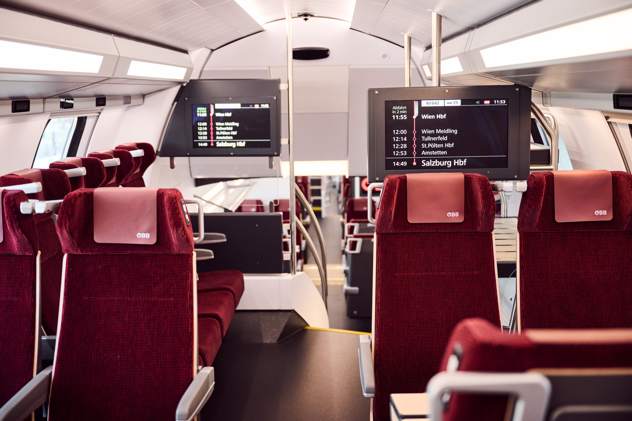 Interior of the new trains