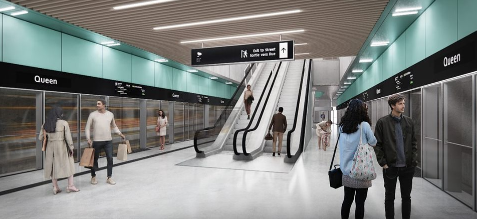 Future Ontario Line Queen Station platform