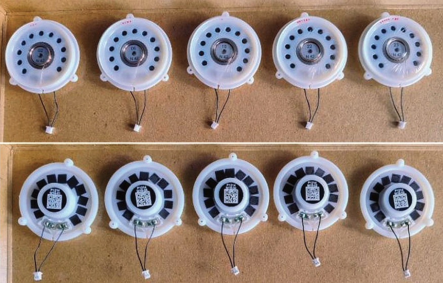 Figure 2 – 3D printed samples of the transducer used in the rapid prototyping process.