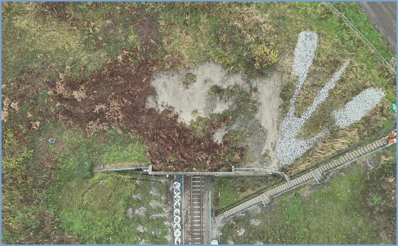 Figure 2: Wireless monitoring is routinely used by Network Rail for early warning of slope failures such as this one at Crewkerne, Somerset
