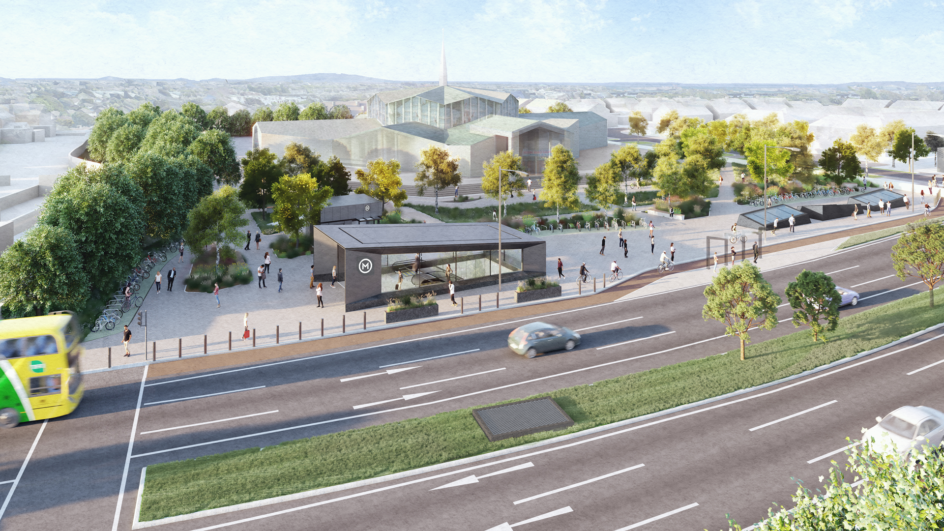 An artist impression of Collins Avenue Station