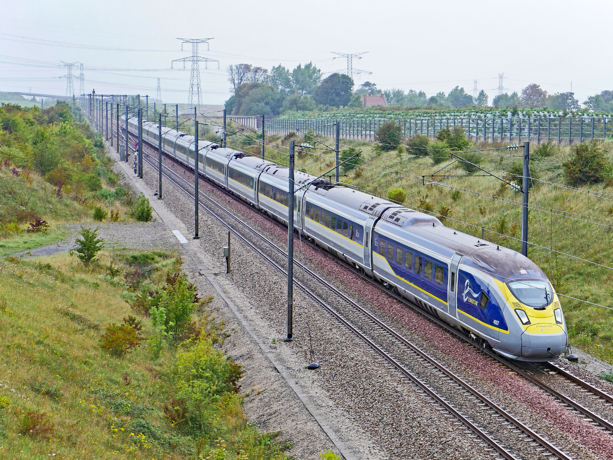A Eurostar train travelling
