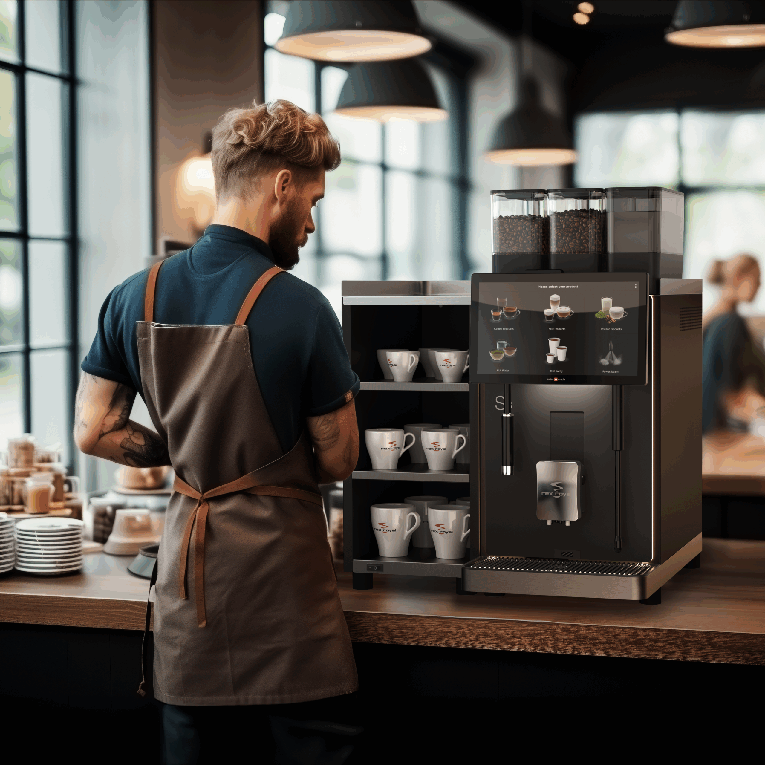 Rex-Royal's fully automatic S3 coffee machine