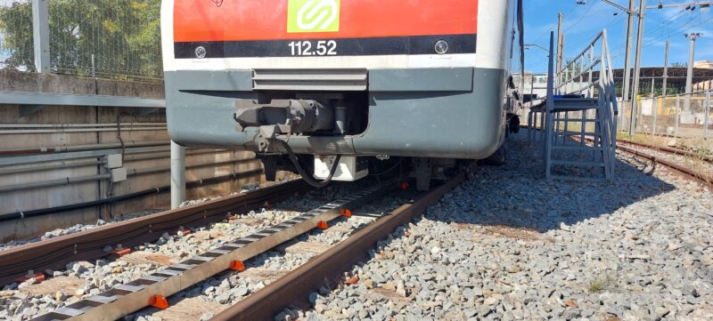 Radar Sensor installed beneath the train and passive balise mounted on the track bed