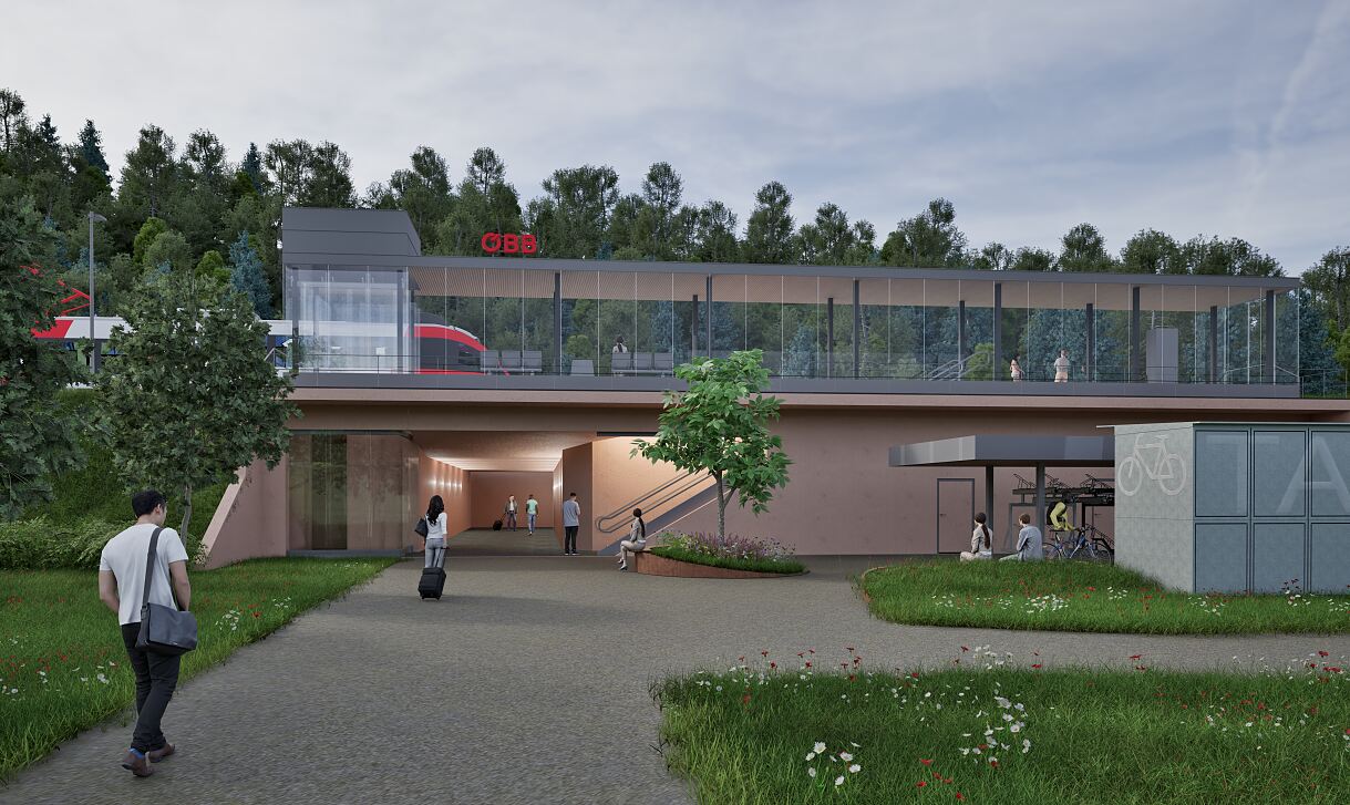 An artist rendering of the Feldkirch Tosters Station