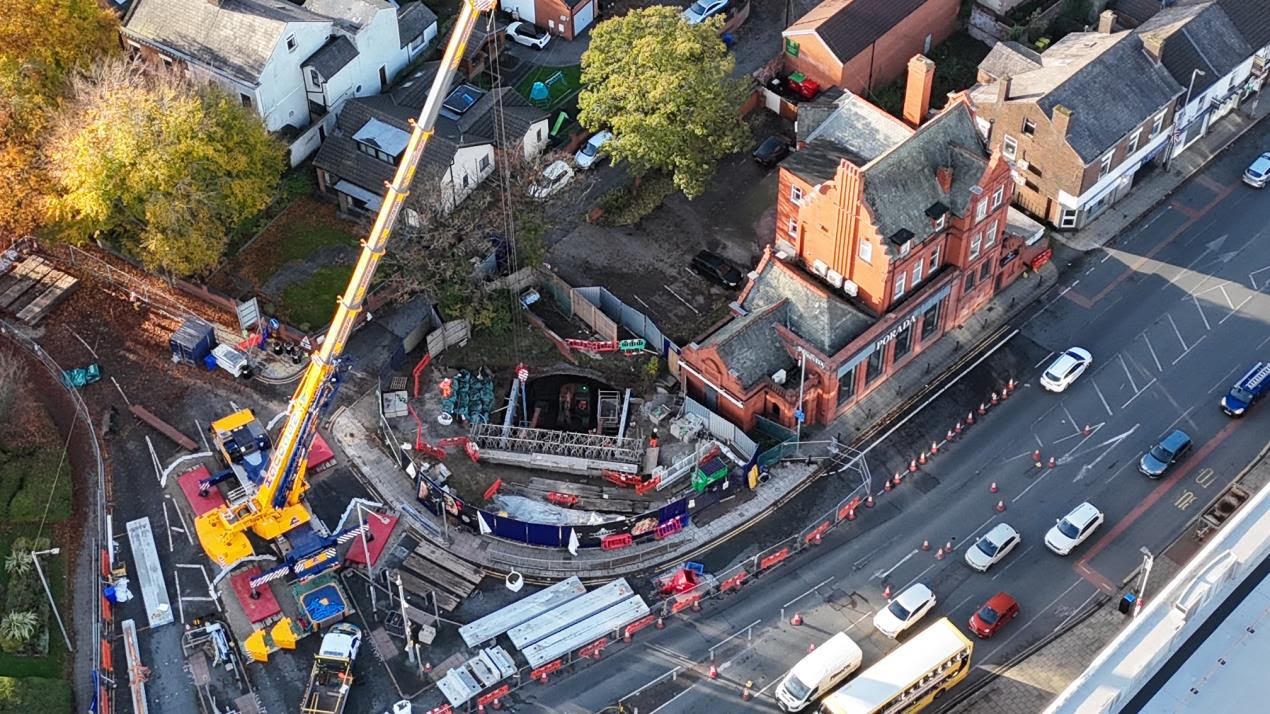An overview of the tram works