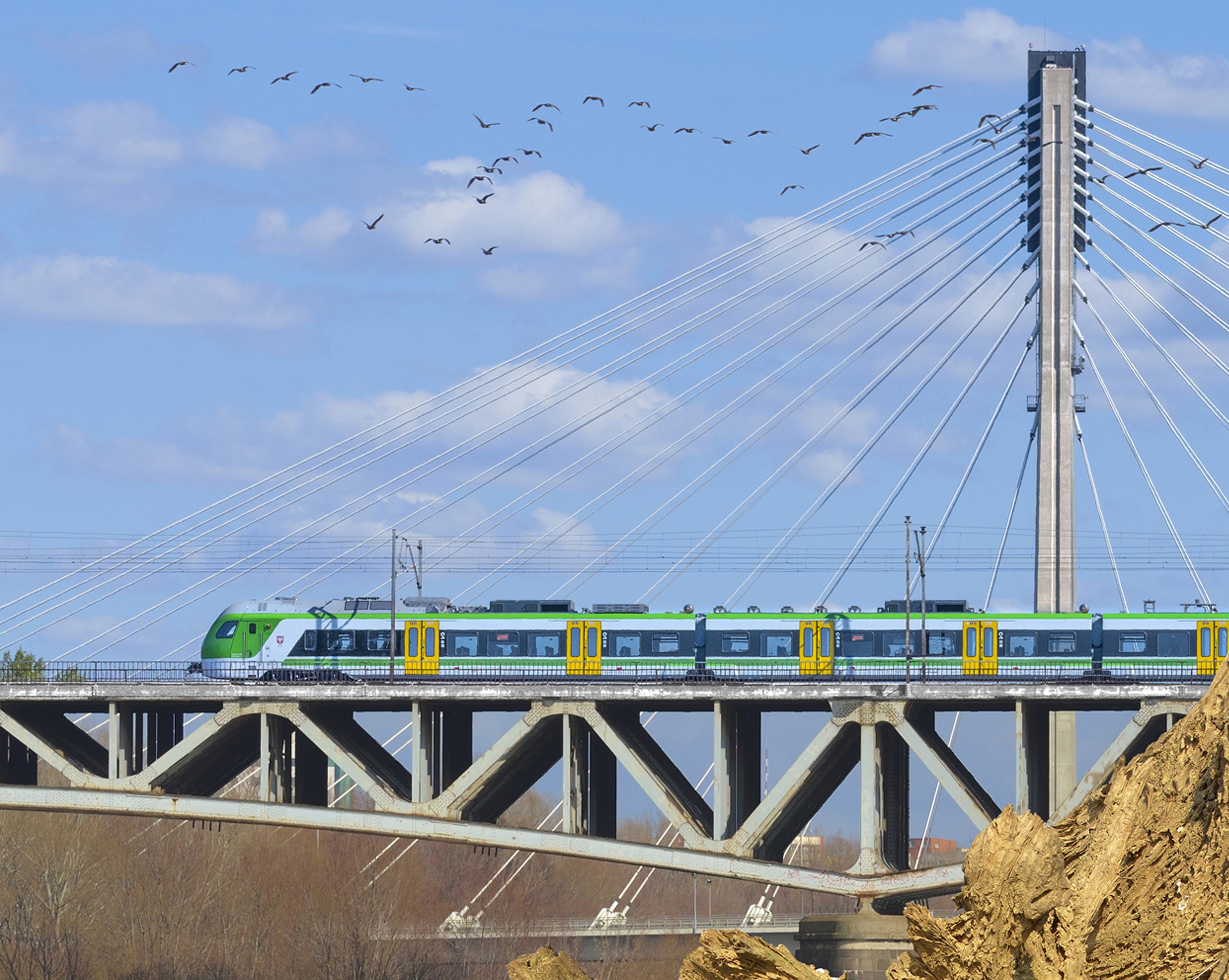 A FLIRT unit on a bridge