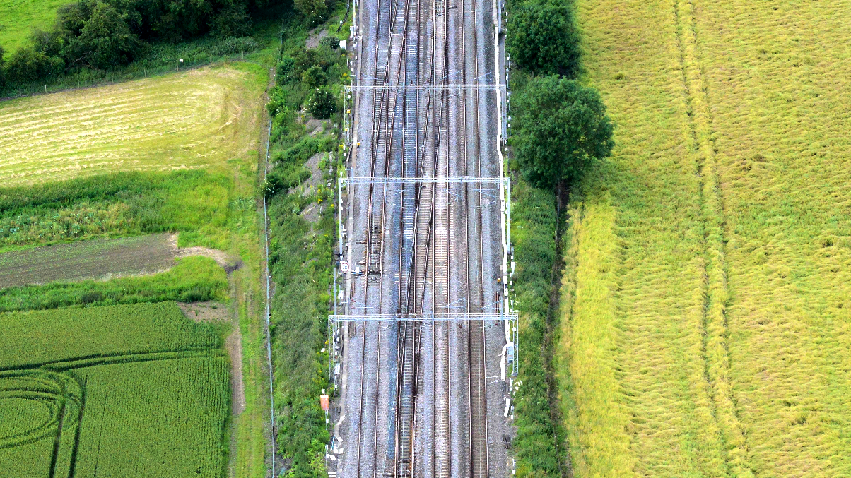 Hanslope Junction aerial shot