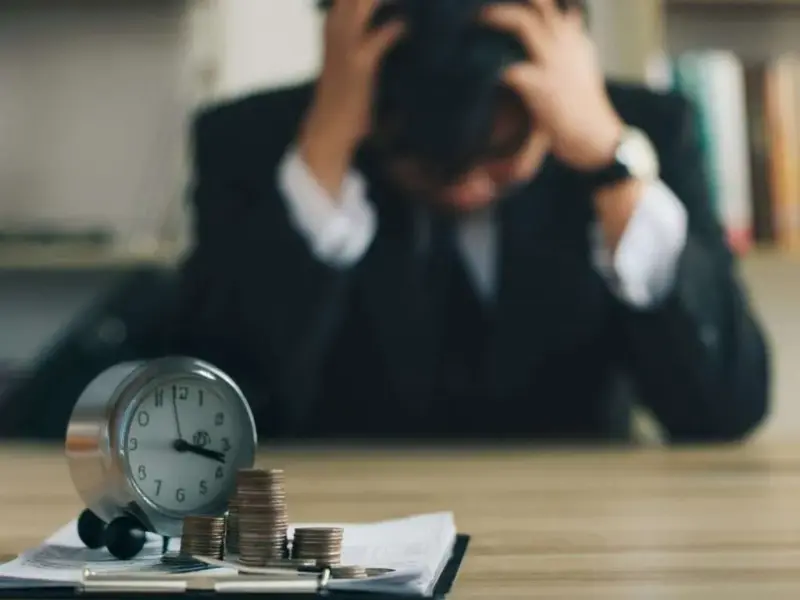 A Clock on a desk