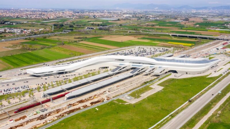 The Naples Afragola high-speed railway station was opened in 2017. It was designed by architect Zaha Hadid.