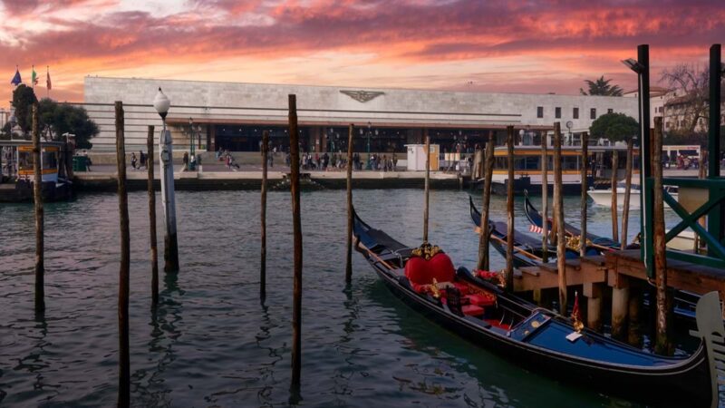 Venezia Santa Lucia is the central station of Venice, Italy.