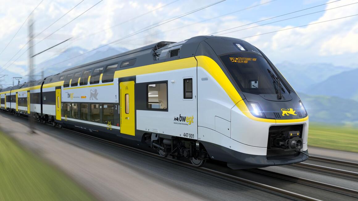 An Alstom Coradia Max train