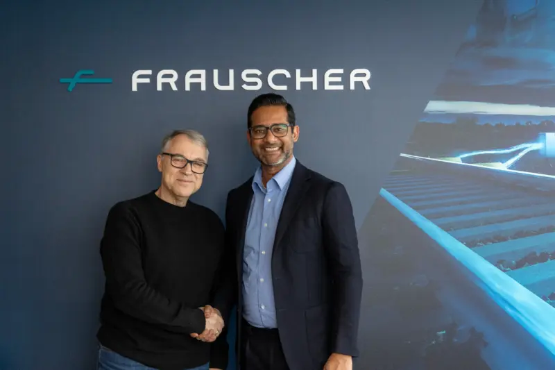 Michael Thiel, former CEO Frauscher Sensor Technology, Mayank Tripathi, Vice President & General Manager - Frauscher