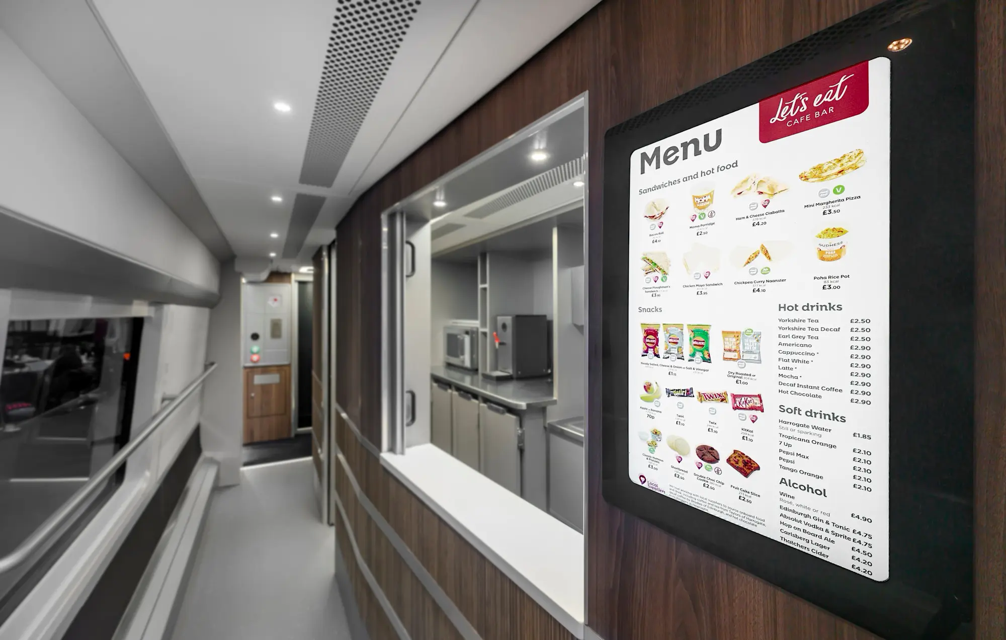 Cafe Bar onboard the LNER Class 897 fleet