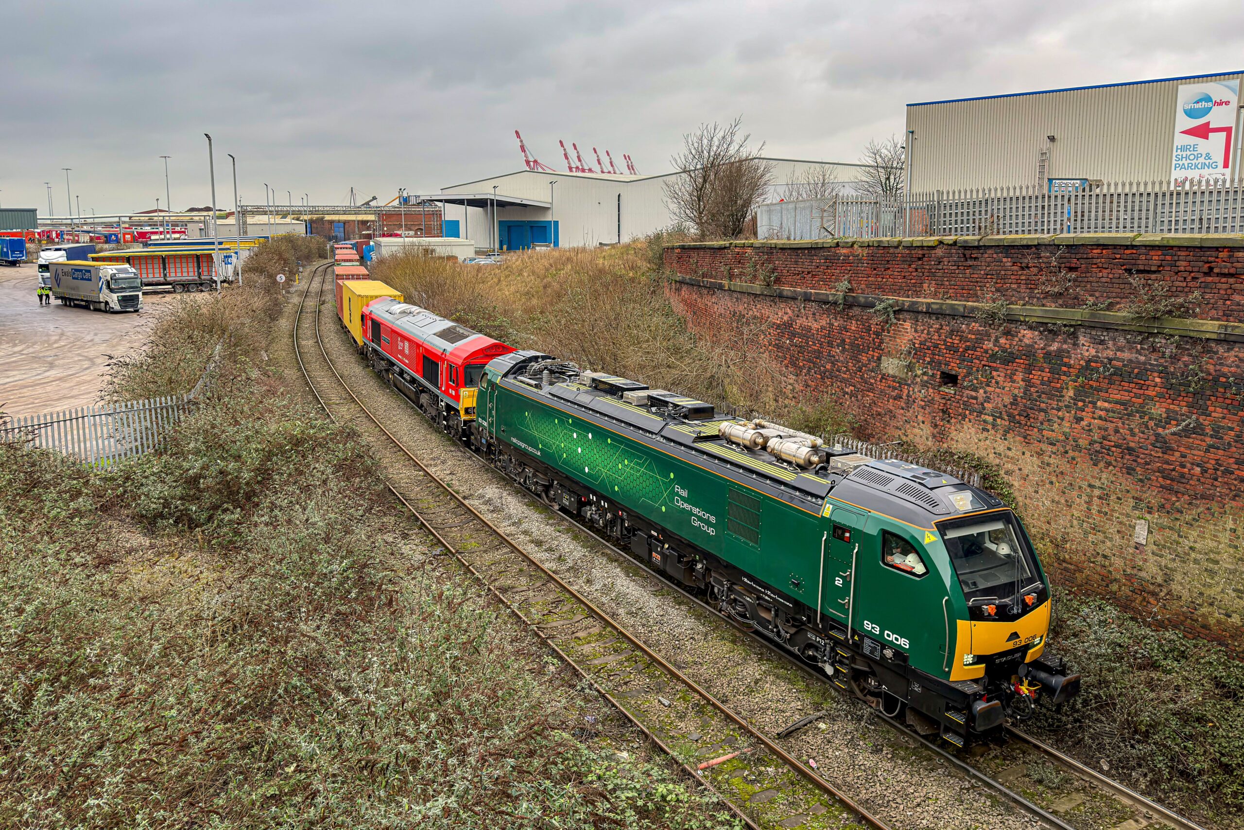 A train on a track 