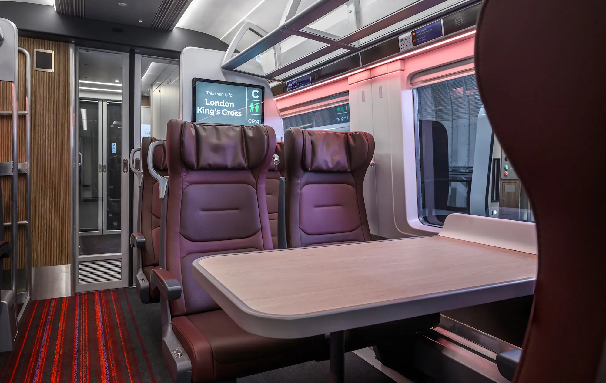 First Class seating on the new LNER Class 897 fleet
