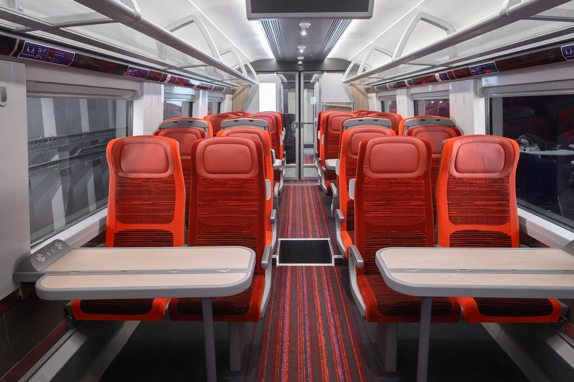 Inside the Standard Class carriage on the new LNER Class 897 fleet