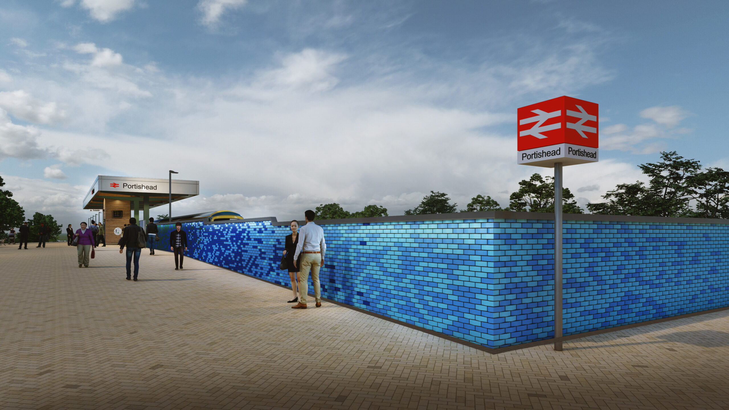 An artist rendering of Portishead station