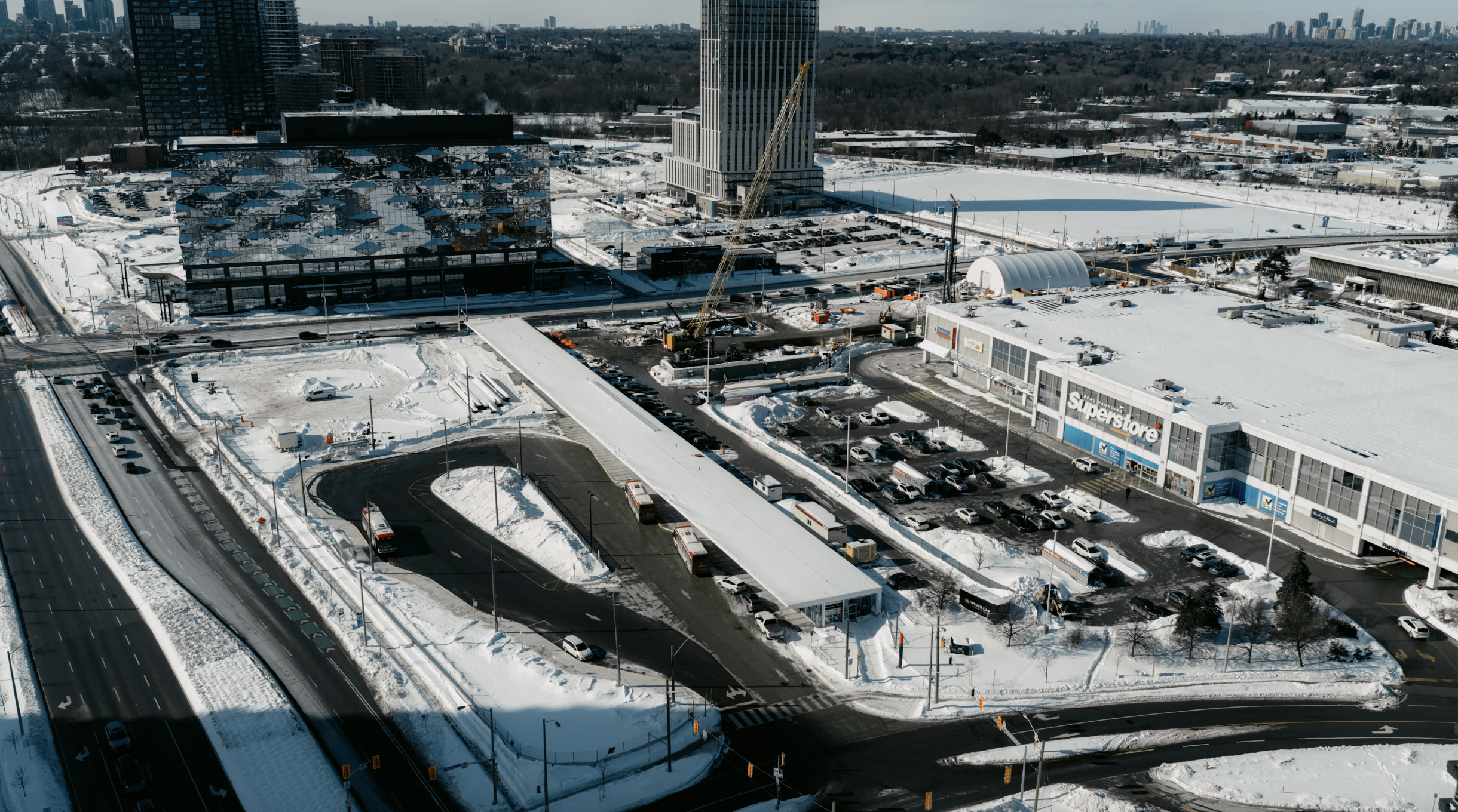 Construction on Don Valley station