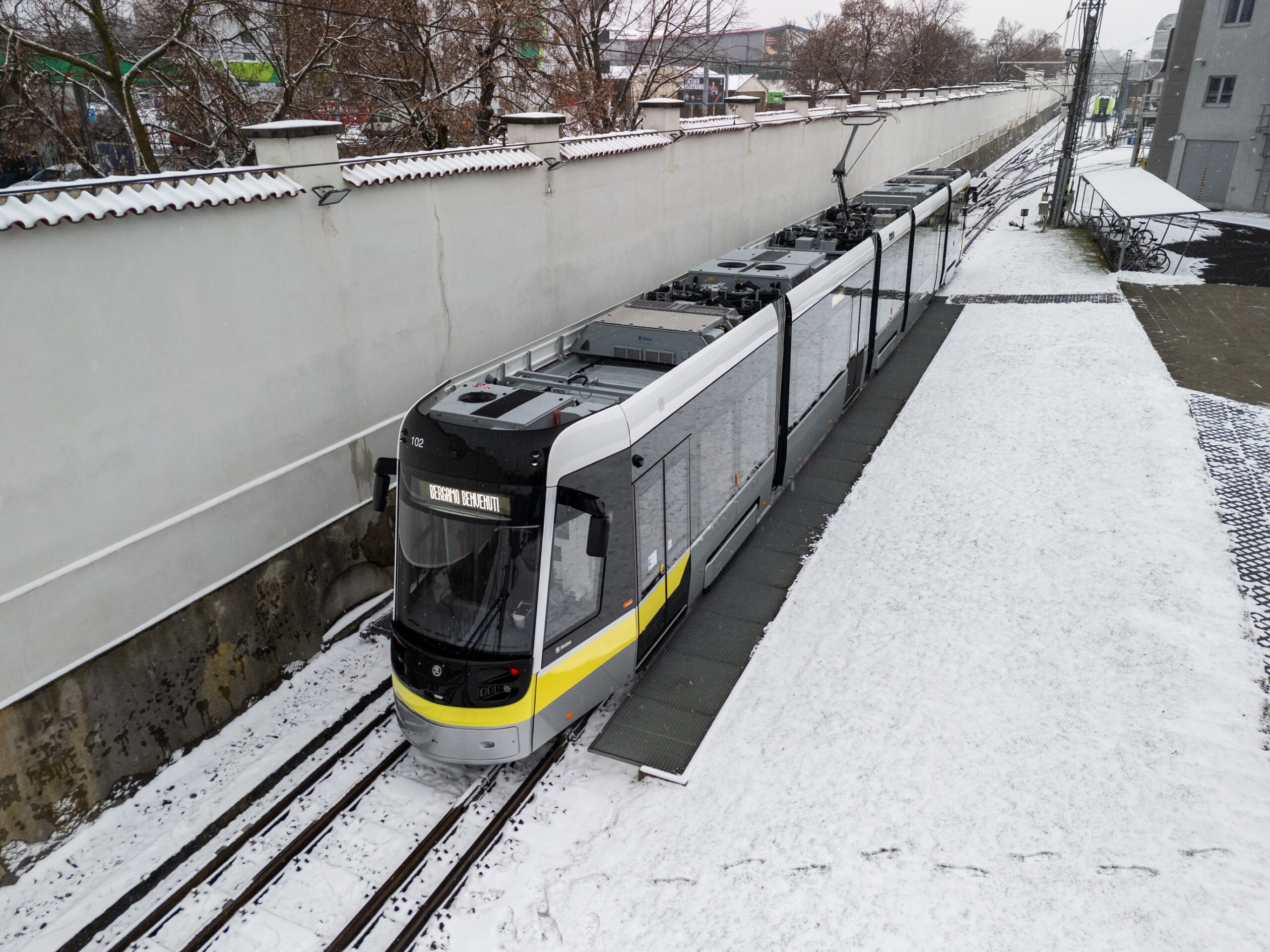 The new tram from above