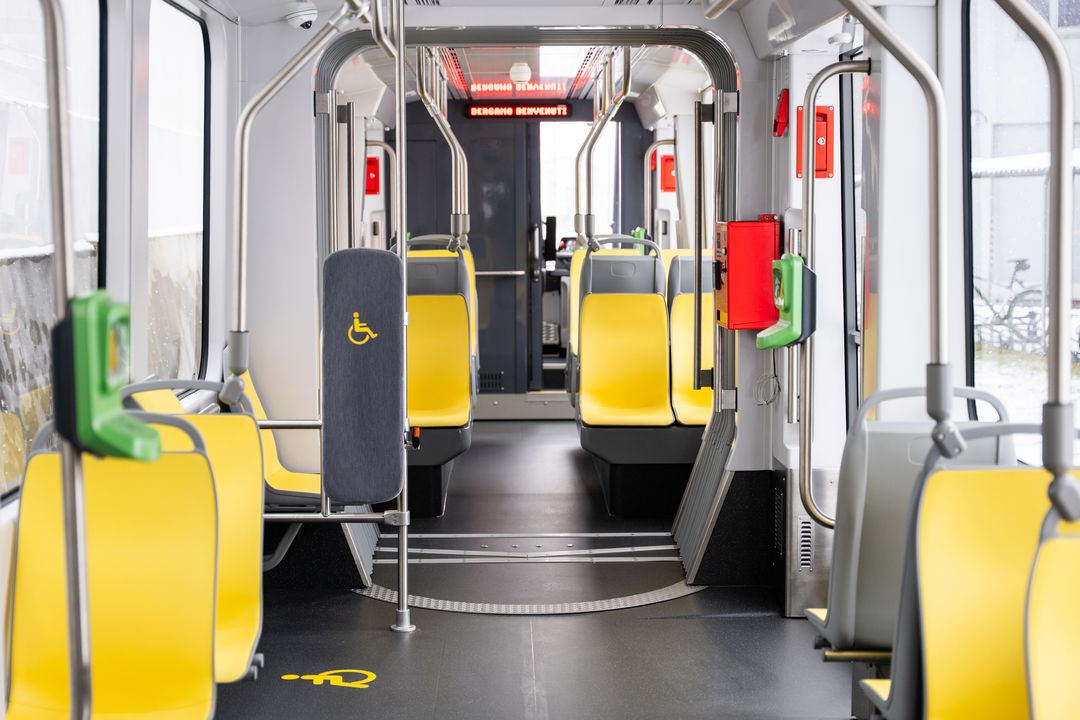 Interior of Škoda tram