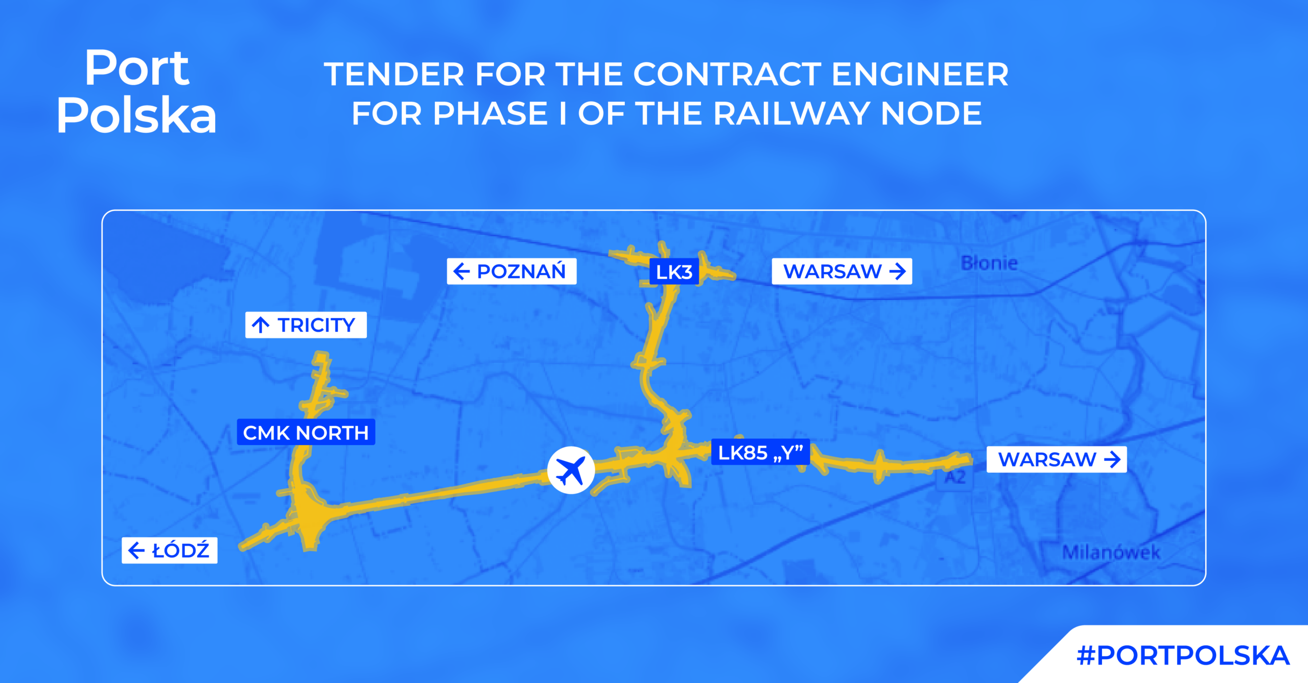 A map detailing a high-speed railway node