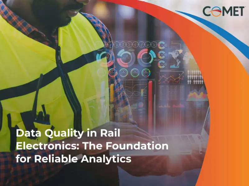 Man in hi-vis and Data overlay on image.