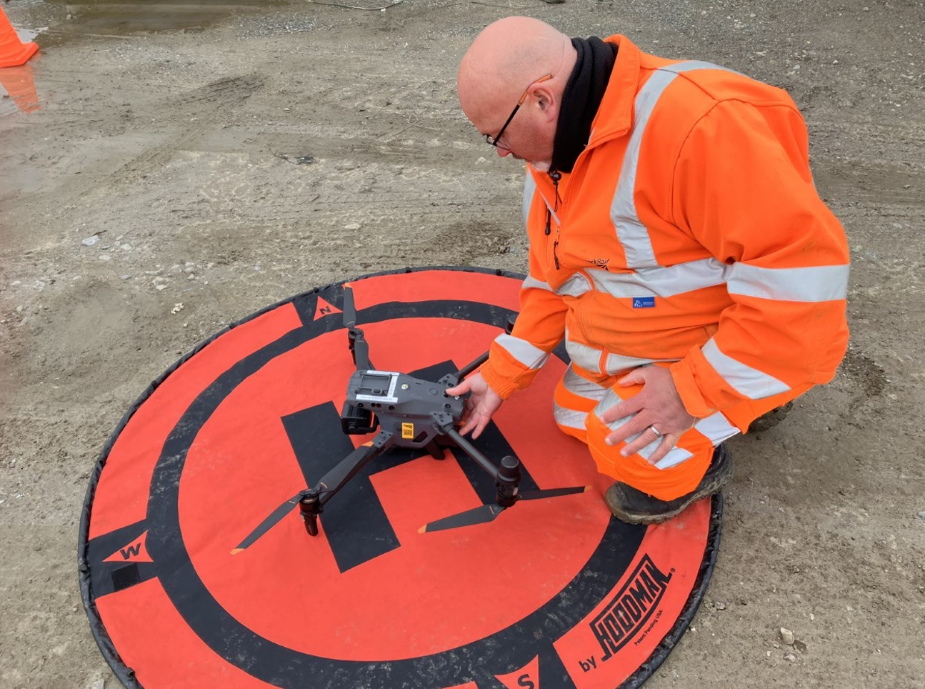 MOM Bob Hodgson with a drone