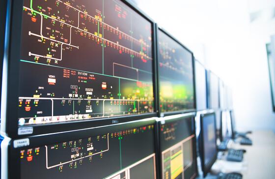 A screen showing signalling technology