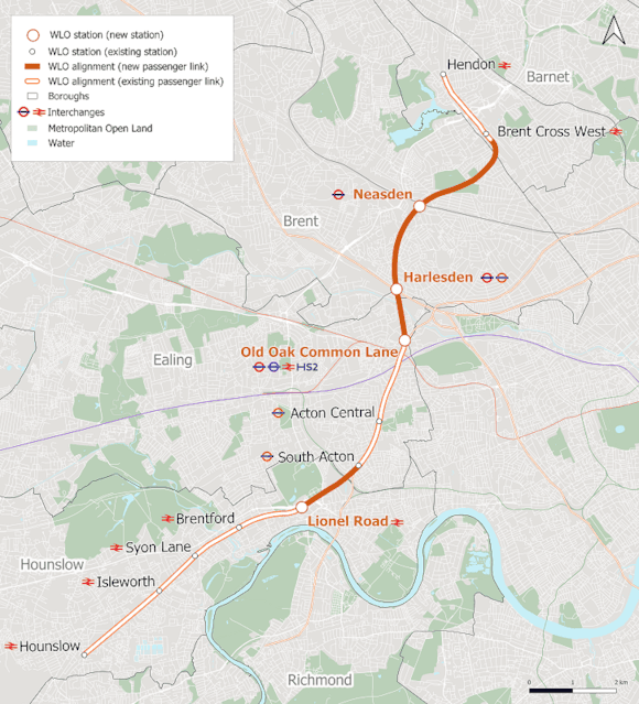 Proposals link Hendon and Hounslow with a fully accessible London Overground line