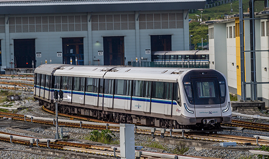 A train on a track