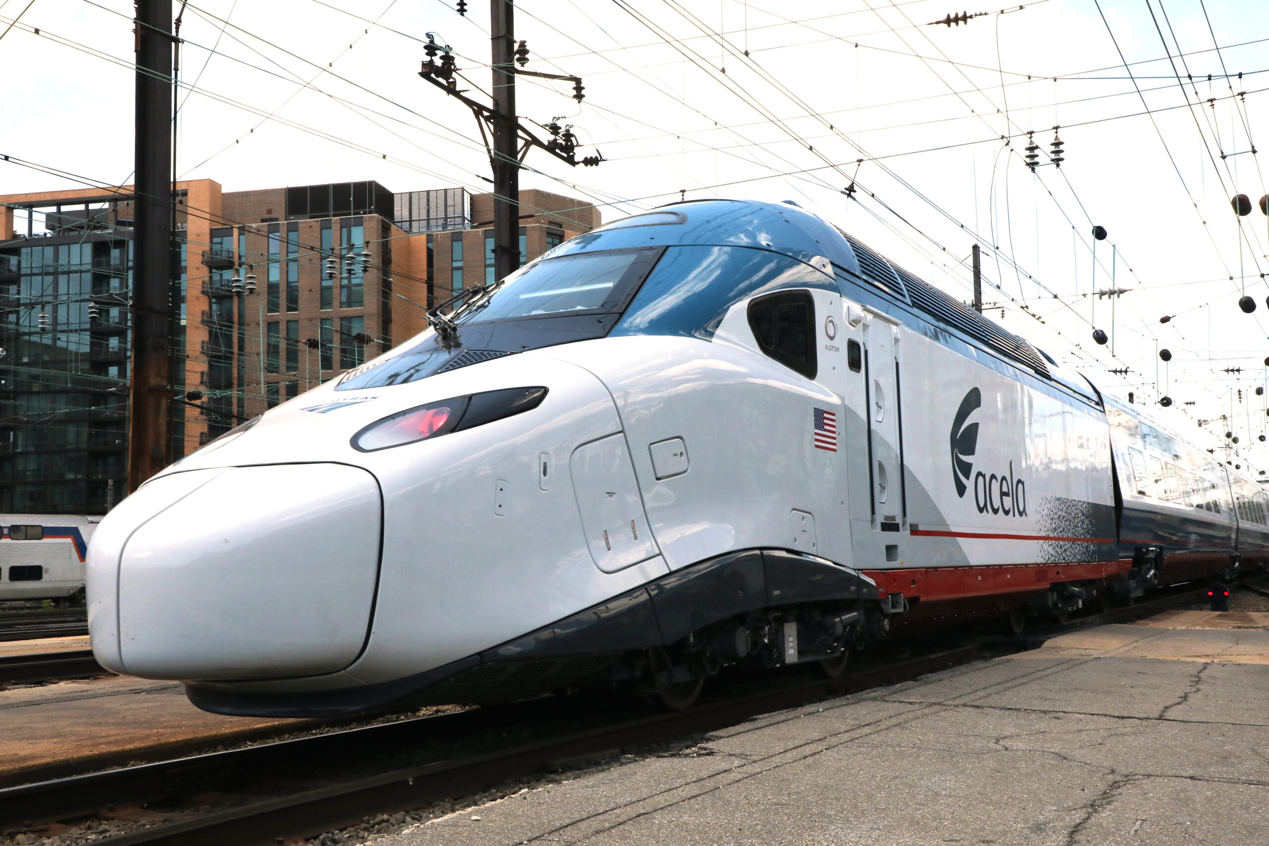 An Amtrak train