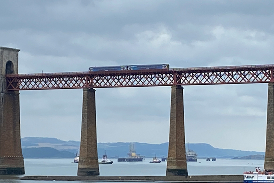 Forth rail bridge in Scotland