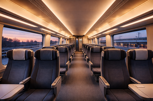 Interior of a train