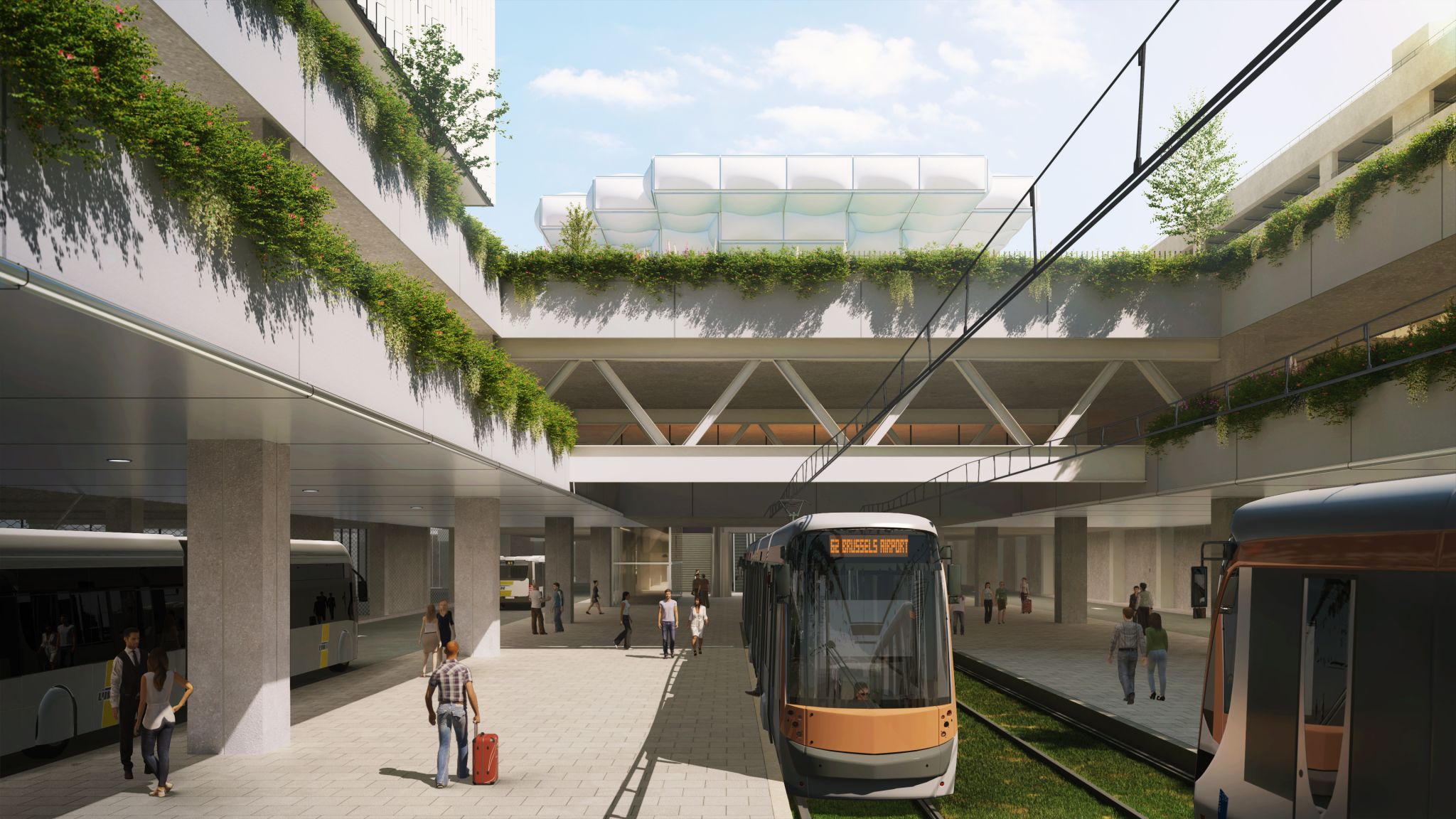 The new airport tram will connect Brussels Airport directly to the capital city