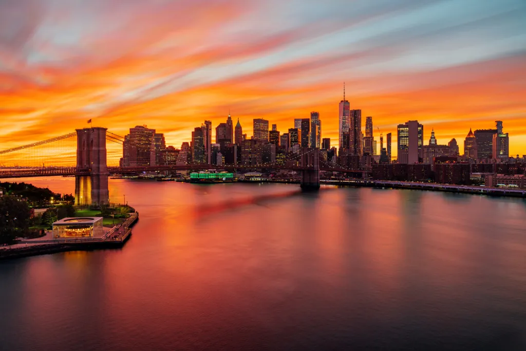 New York City at sunset