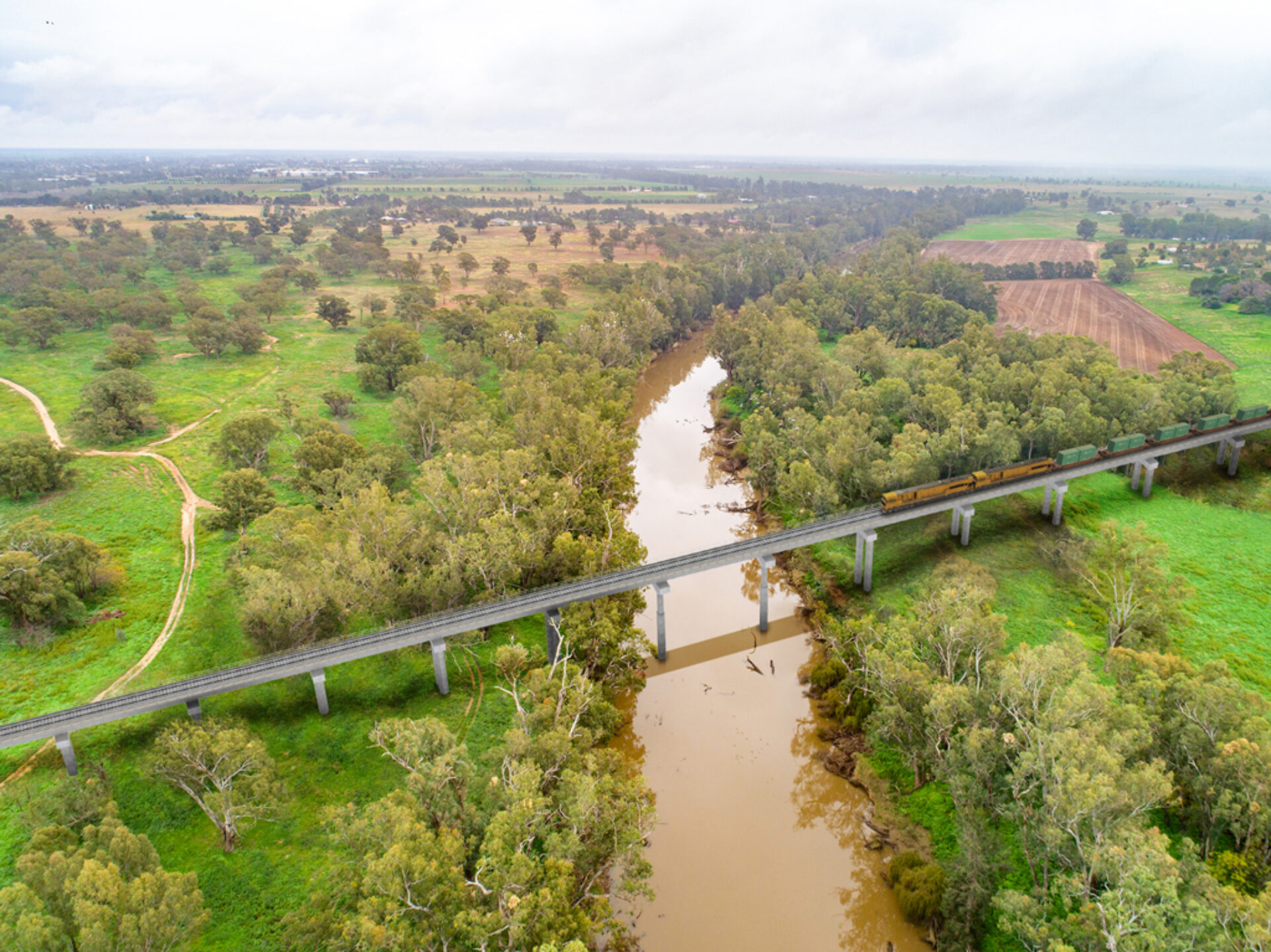 A bridge over a river