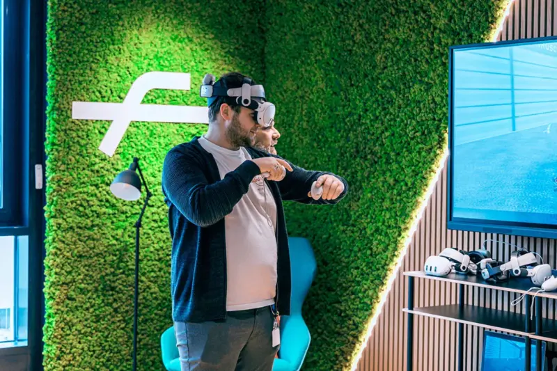 Man using a VR headset