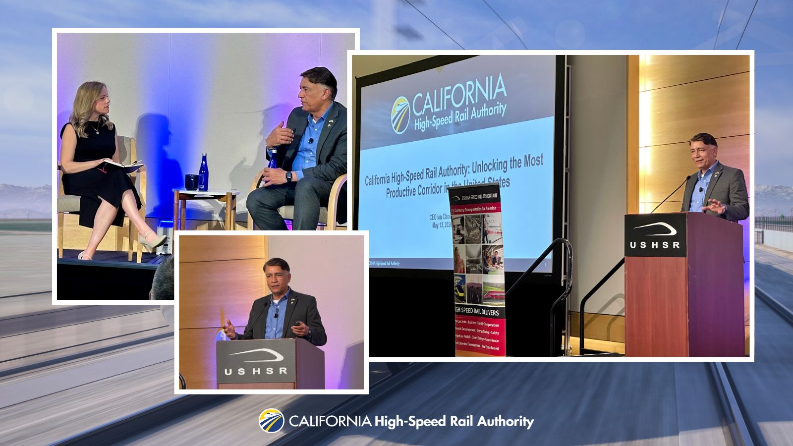 Ian Choudri, CEO of the California High-Speed Rail Authority at the USHSR Conference