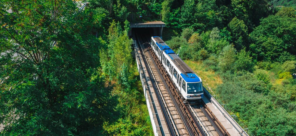 A train on a track
