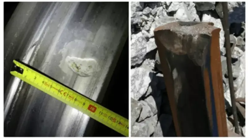 Figure 2: Wheel indentation pattern reported during the investigation. Copyright: CIAF - Comisión de Investigación de Accidentes Ferroviarios