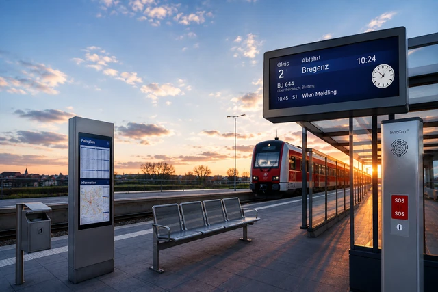 Train at train station
