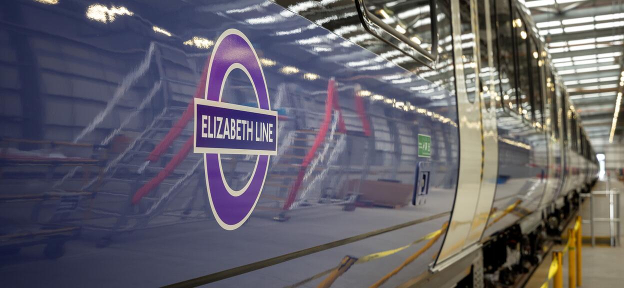 The Elizabeth line train is the first of ten under production at Alstom's Litchurch Lane site in Derby