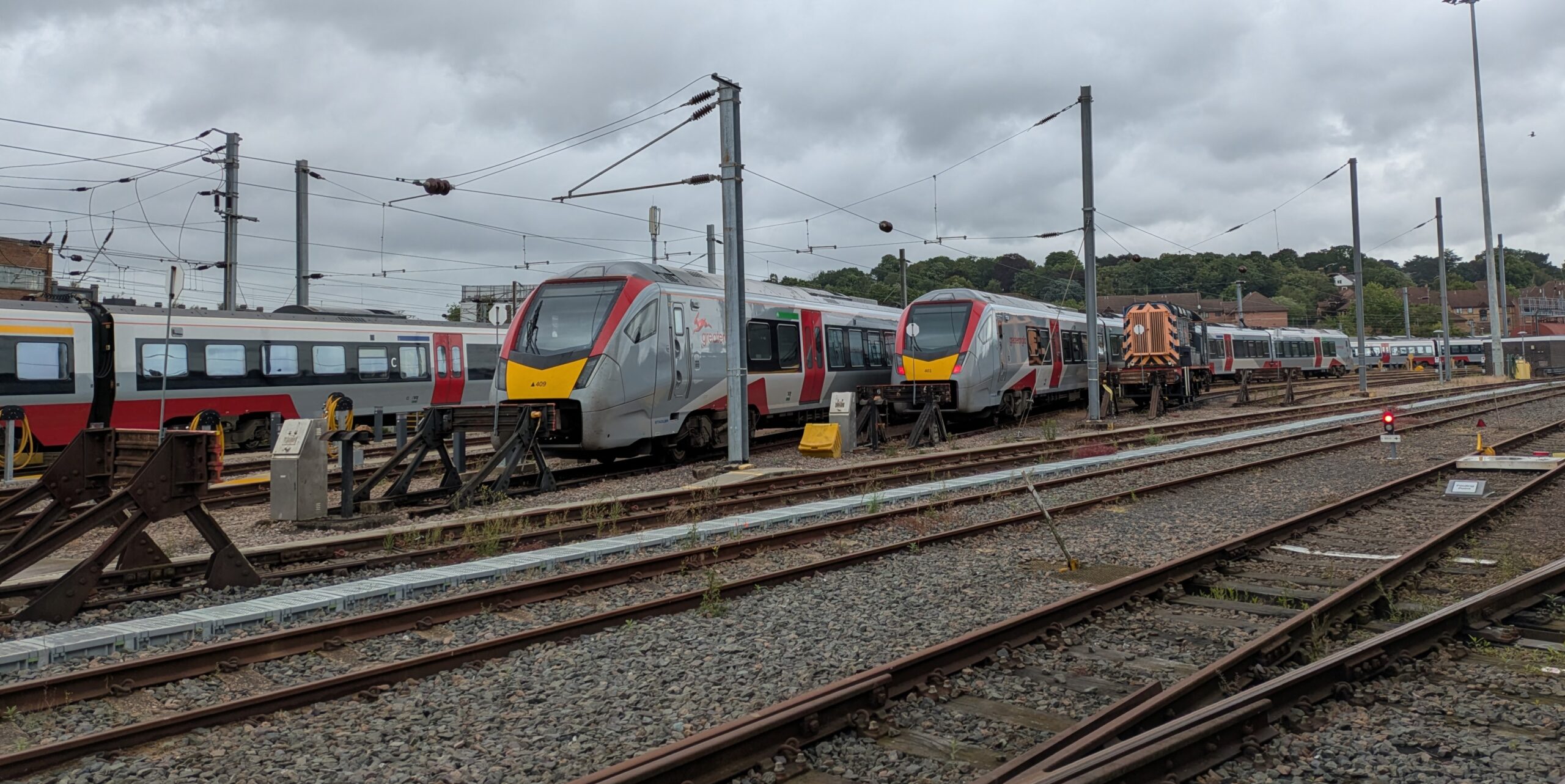 Trains at Greater Anglia's Crown Point Depot