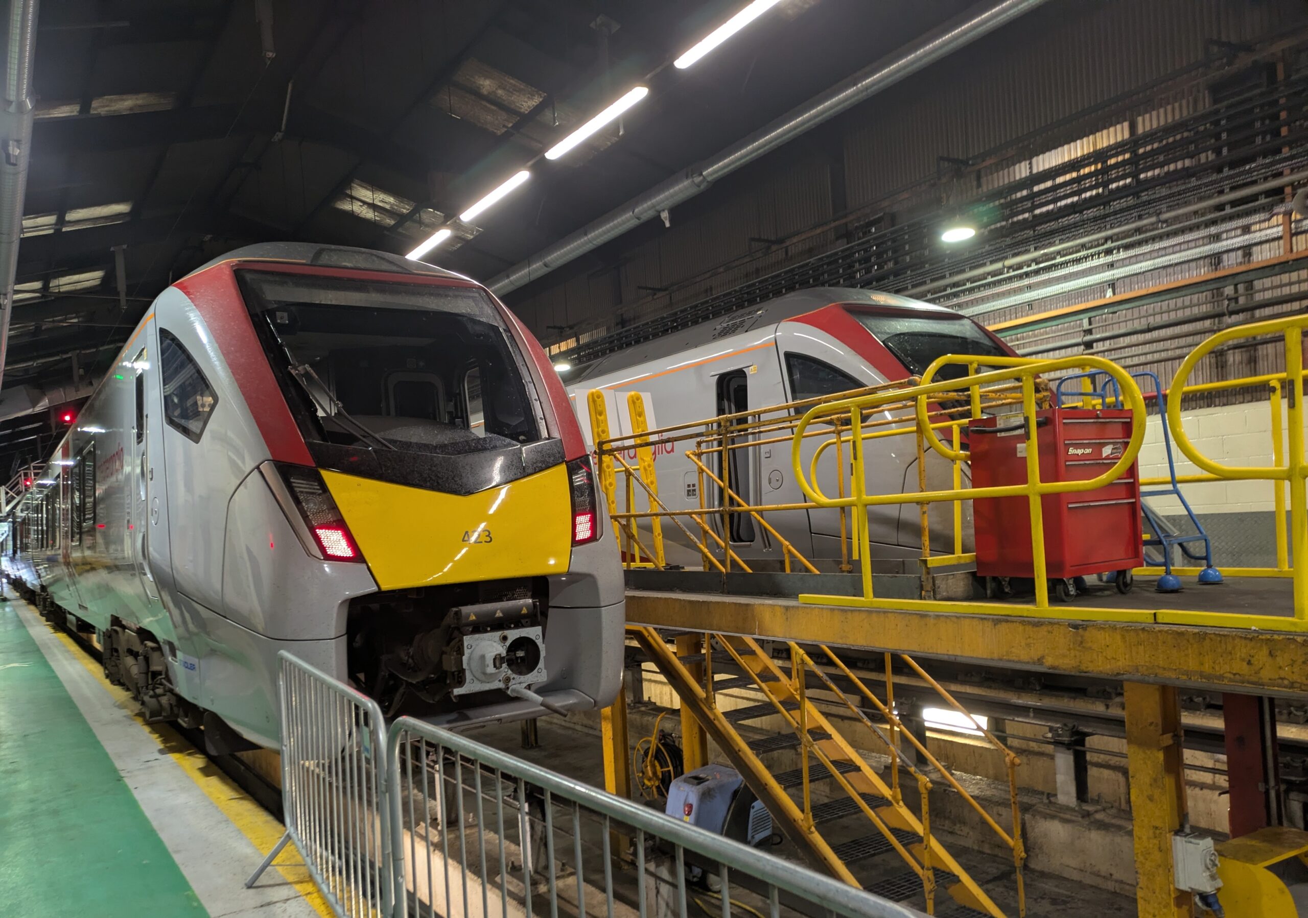 Inspection pits for Greater Anglia trains