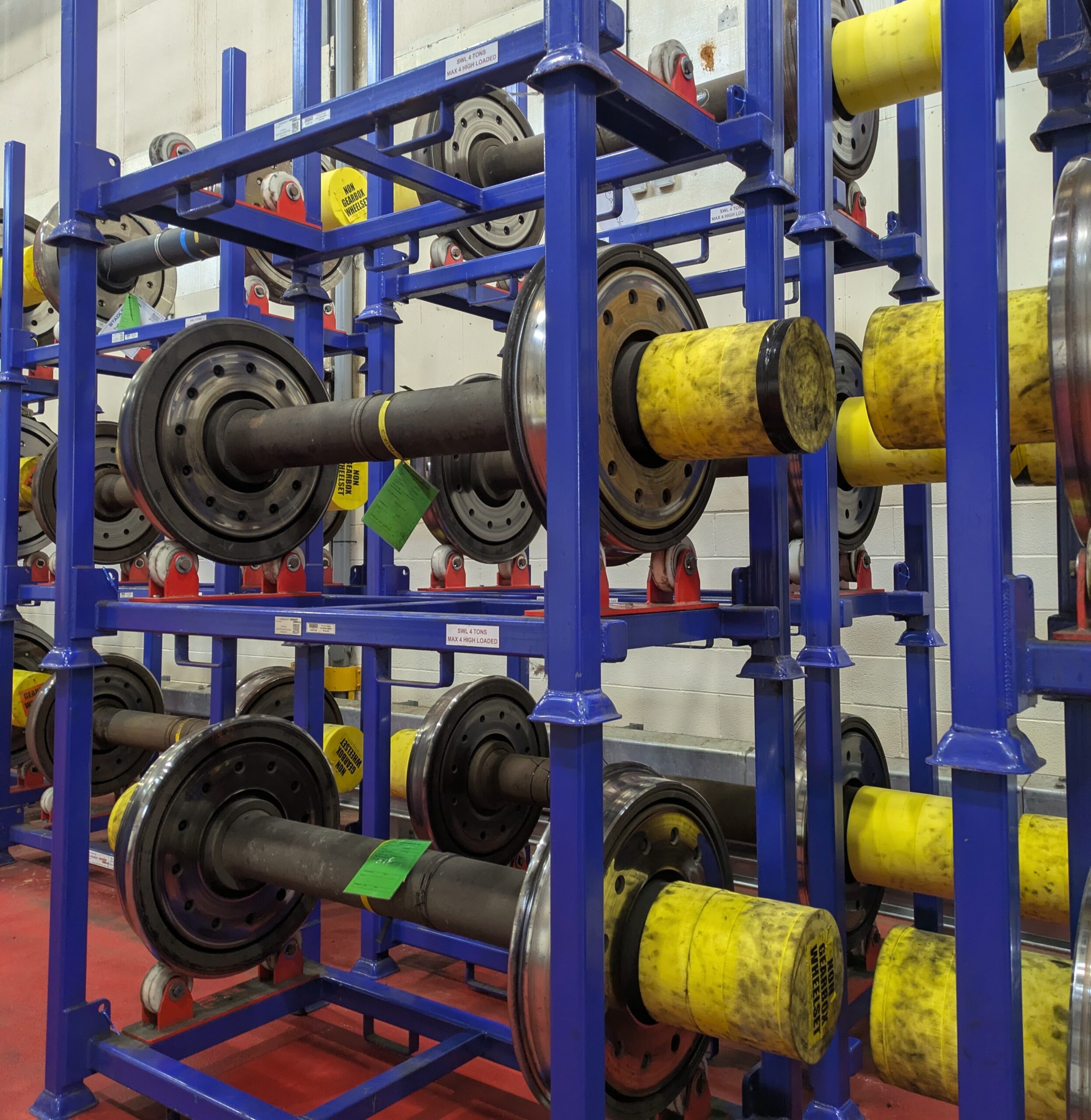 Wheelset components at Crown Point Depot