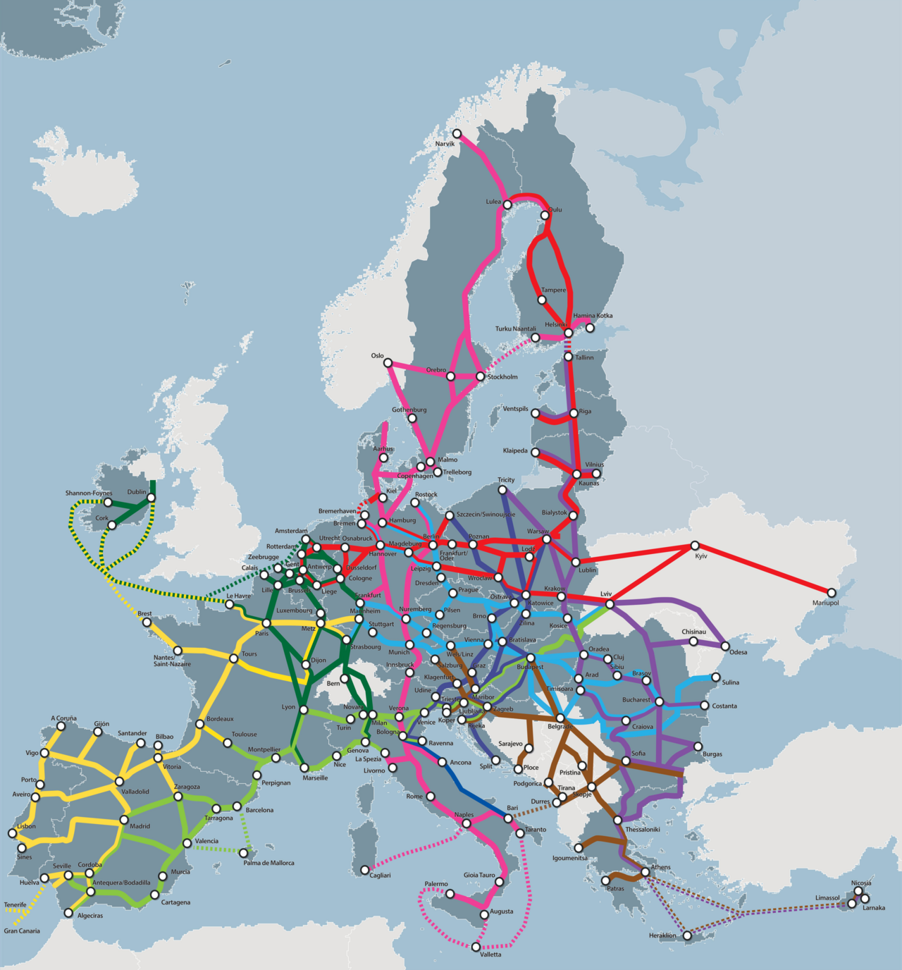 Funding has been pledged to aid the development of infrastructure relating to the TEN-T network