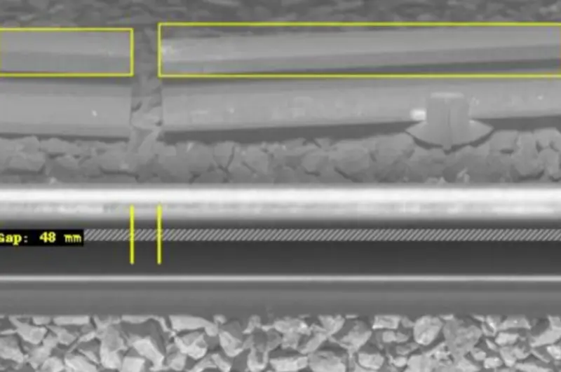 Conductor rail ramp end gap measurement on the AIVR Platform – automatically tracking creep over time to identify developing issues before they cause incidents.